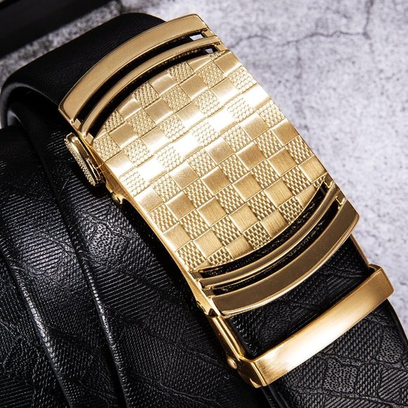 Men's Ratchet Replaceable 1 3/8 Slide 35mm Cuttable Strap Belt Buckle - Picture 3 of 6